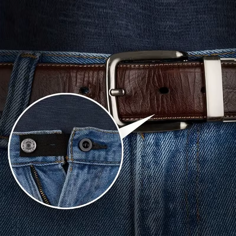 Extensions de taille élastiques réglables pour hommes et femmes, extenseurs de ceinture, bouton de p