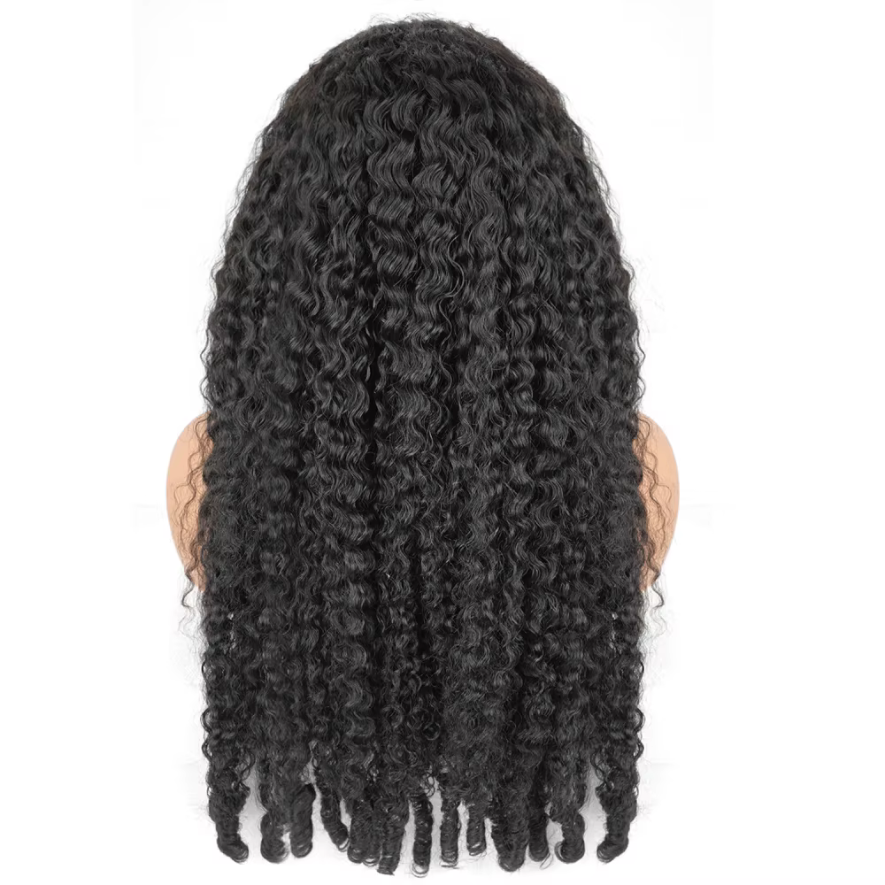 Perruque Lace Frontal Wig naturelle Remy, cheveux naturels bouclés birmans, couleur naturelle, 13x4,
