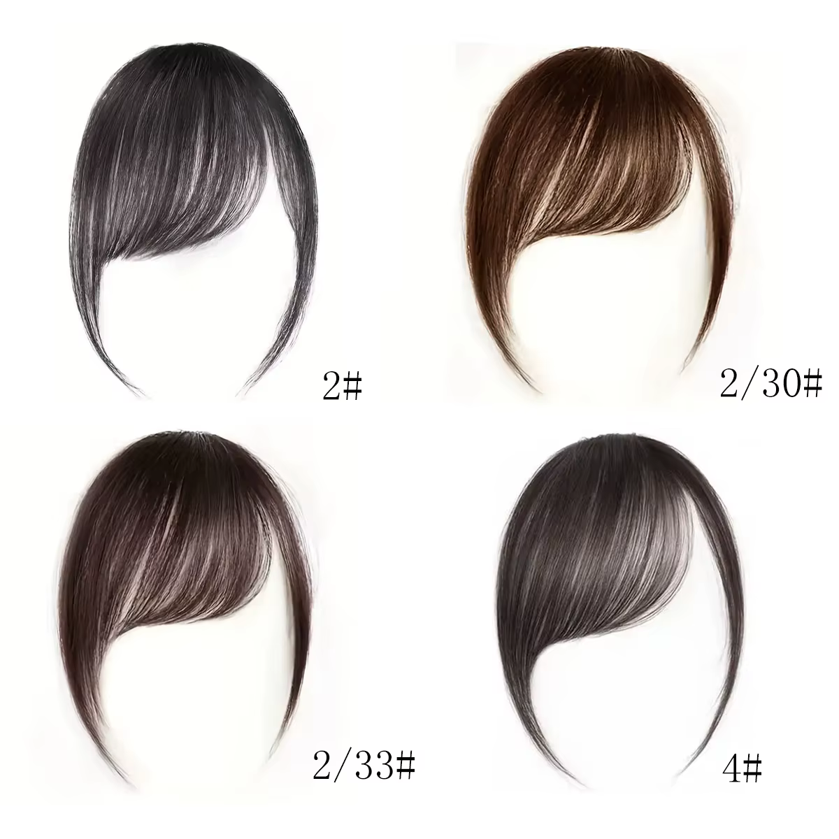 Postiche synthétique inclinée courte marron noir, faux cheveux, Extension à Clip, accessoires pour f