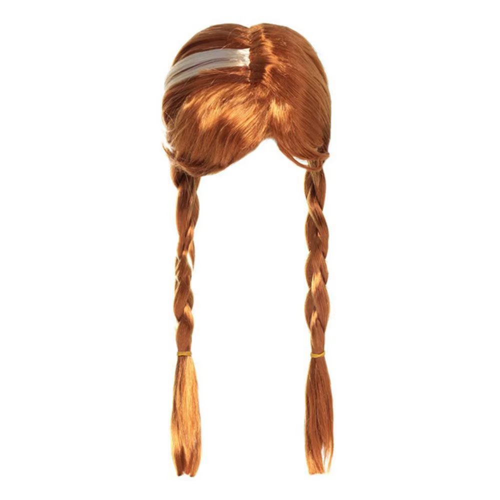 Perruque de cosplay Anna, accessoire de princesse, postiche pour Halloween, perruque synthétique pou