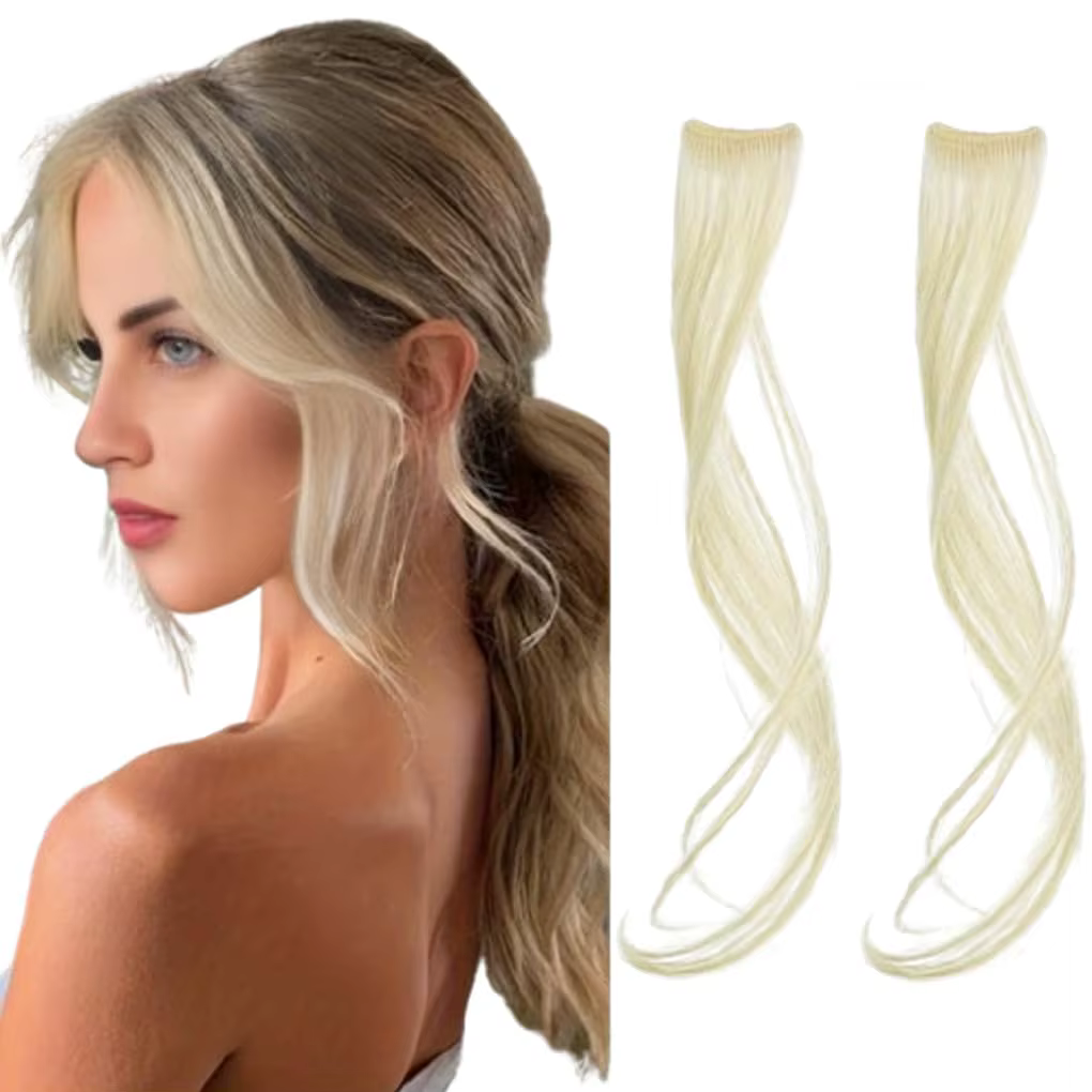 Extensions de cheveux synthétiques bouclées et ondulées à clipser, plus d'accessoires capillaires co