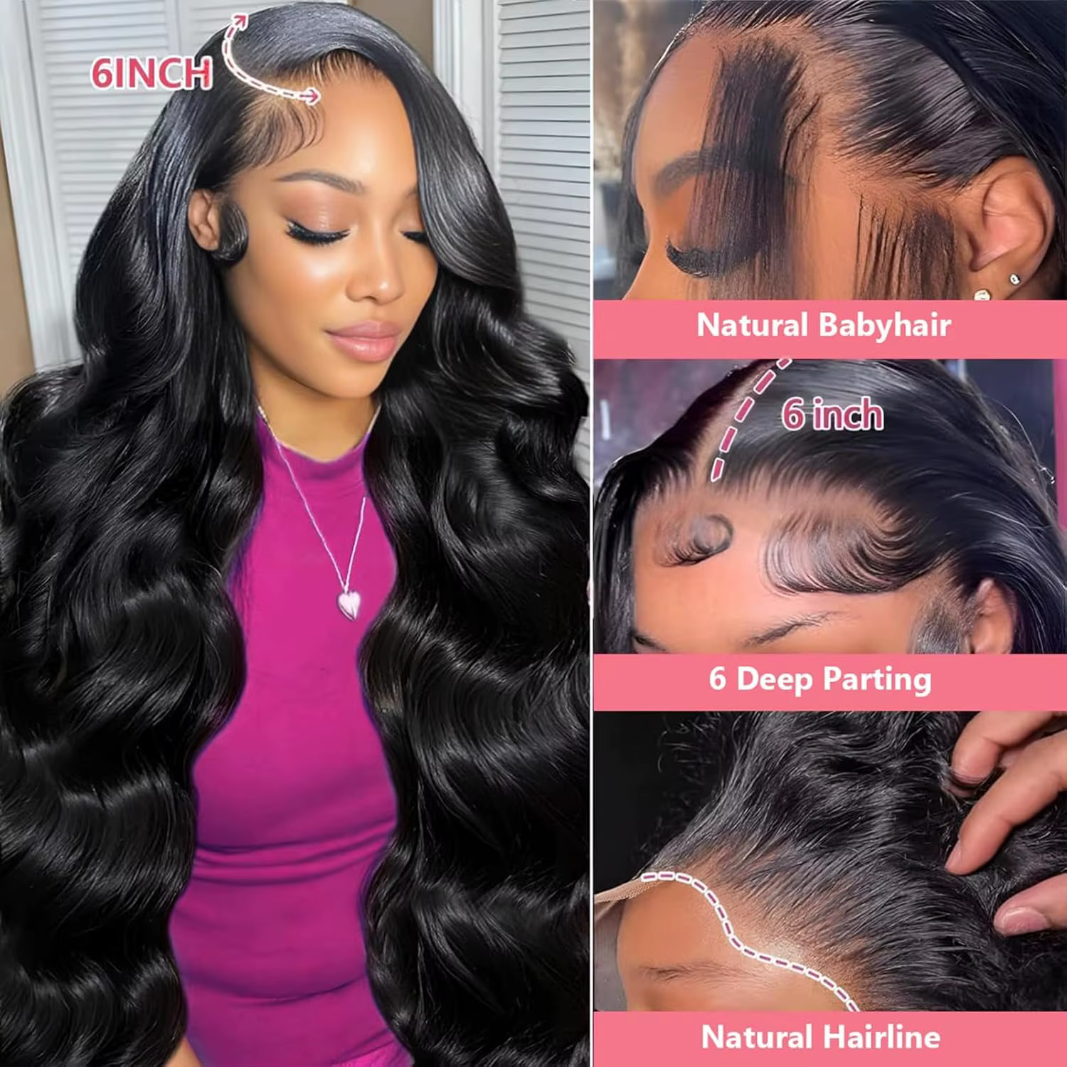 Bling Hair Human Hair Body Wave Wig Brazilian HD Transparent Lace 30 32 Inch 13x4 13x6 360 Front Wig