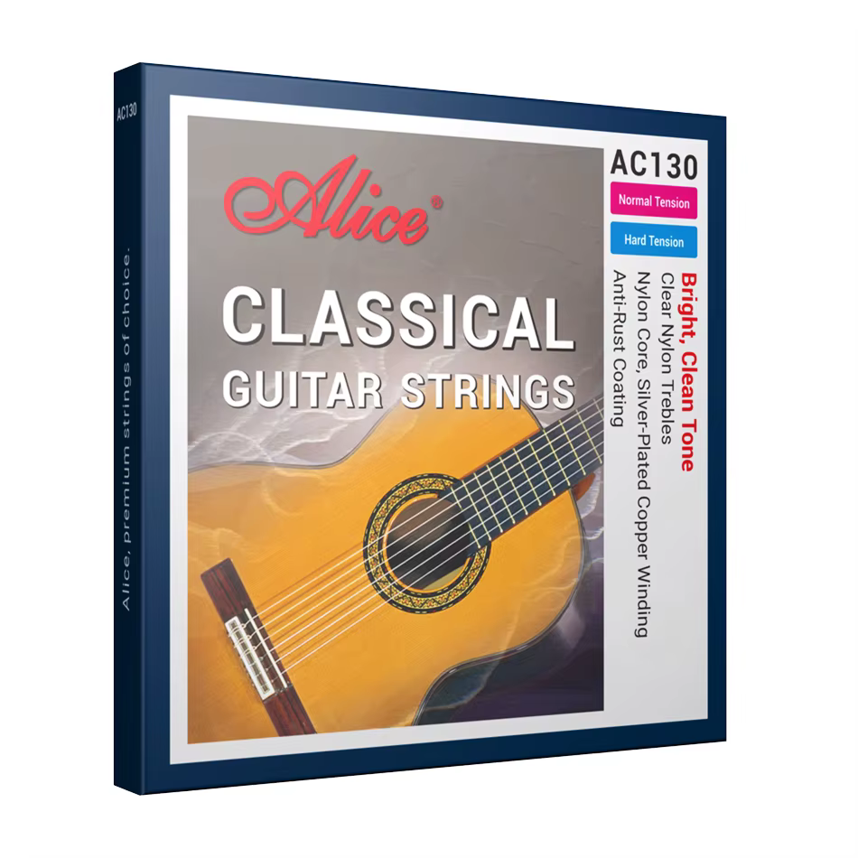 Alice AC130 guitare classique professionnelle cordes de guitare plaqué argent cuivre enroulé clair N