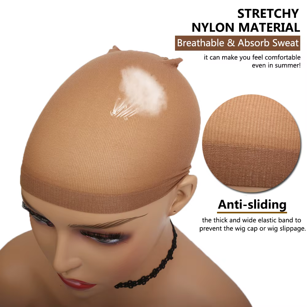 24 pièces (12 paquets) bonnet de perruque filets à cheveux extensibles à la mode 2 pièces/paquet bon