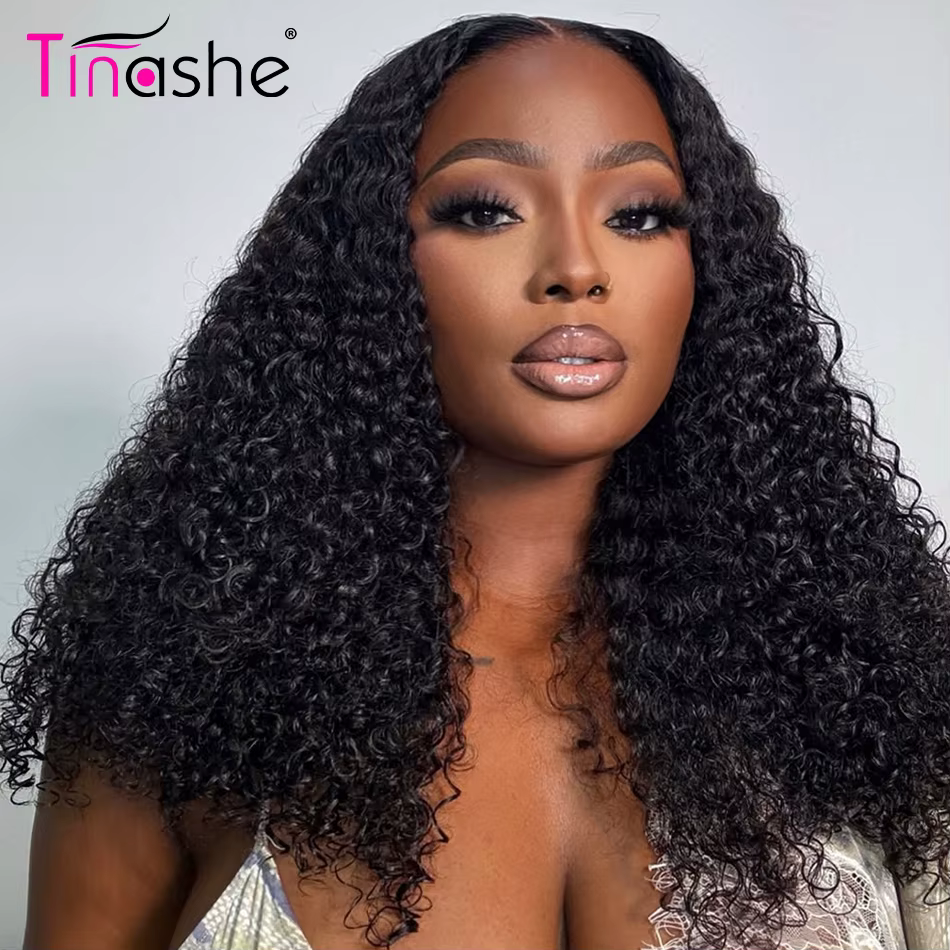 Tinashe Double dessiné pleine et volumineux bouclés perruque de cheveux humains 250 densité Pull & G