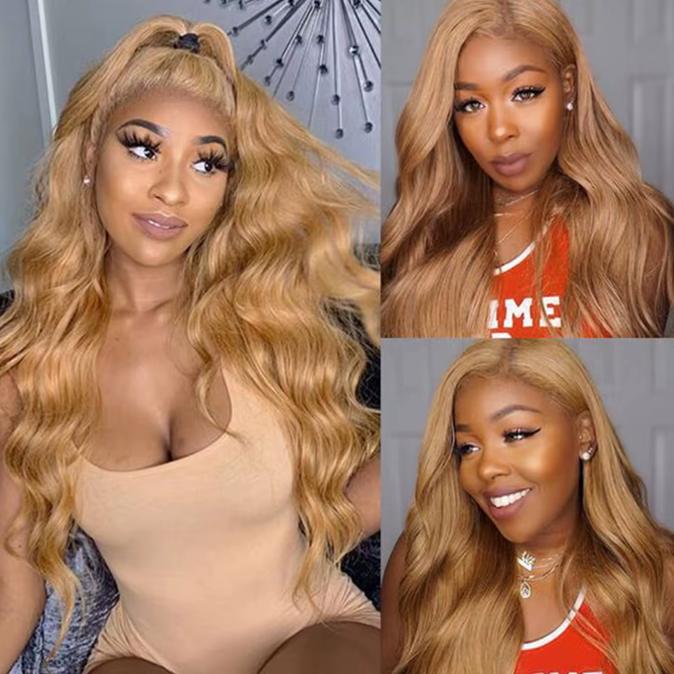 Mèches brésiliennes naturelles Remy Body Wave, élégantes, blond miel, 27 couleurs, 8 à 26 pouces, Ex