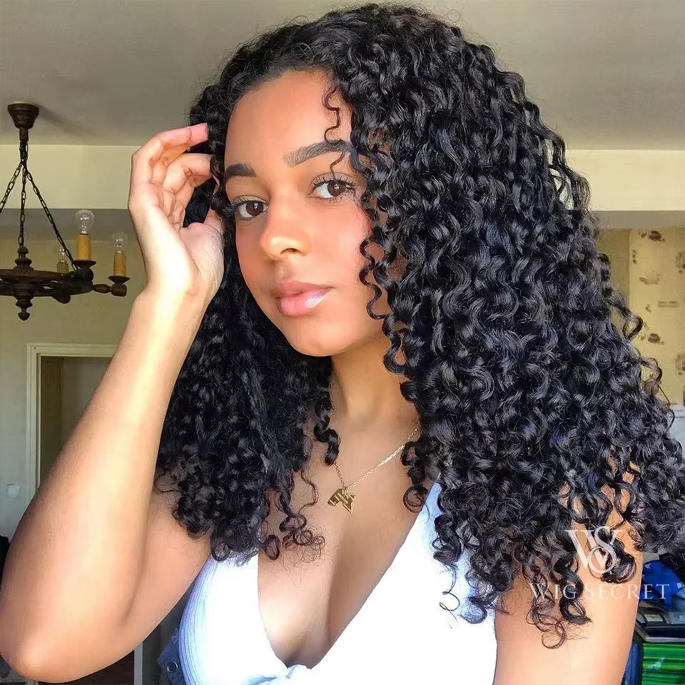 Extensions de cheveux humains bouclés crépus 15A Pixie Curls, lots de 3/4, cheveux vierges bruts bou