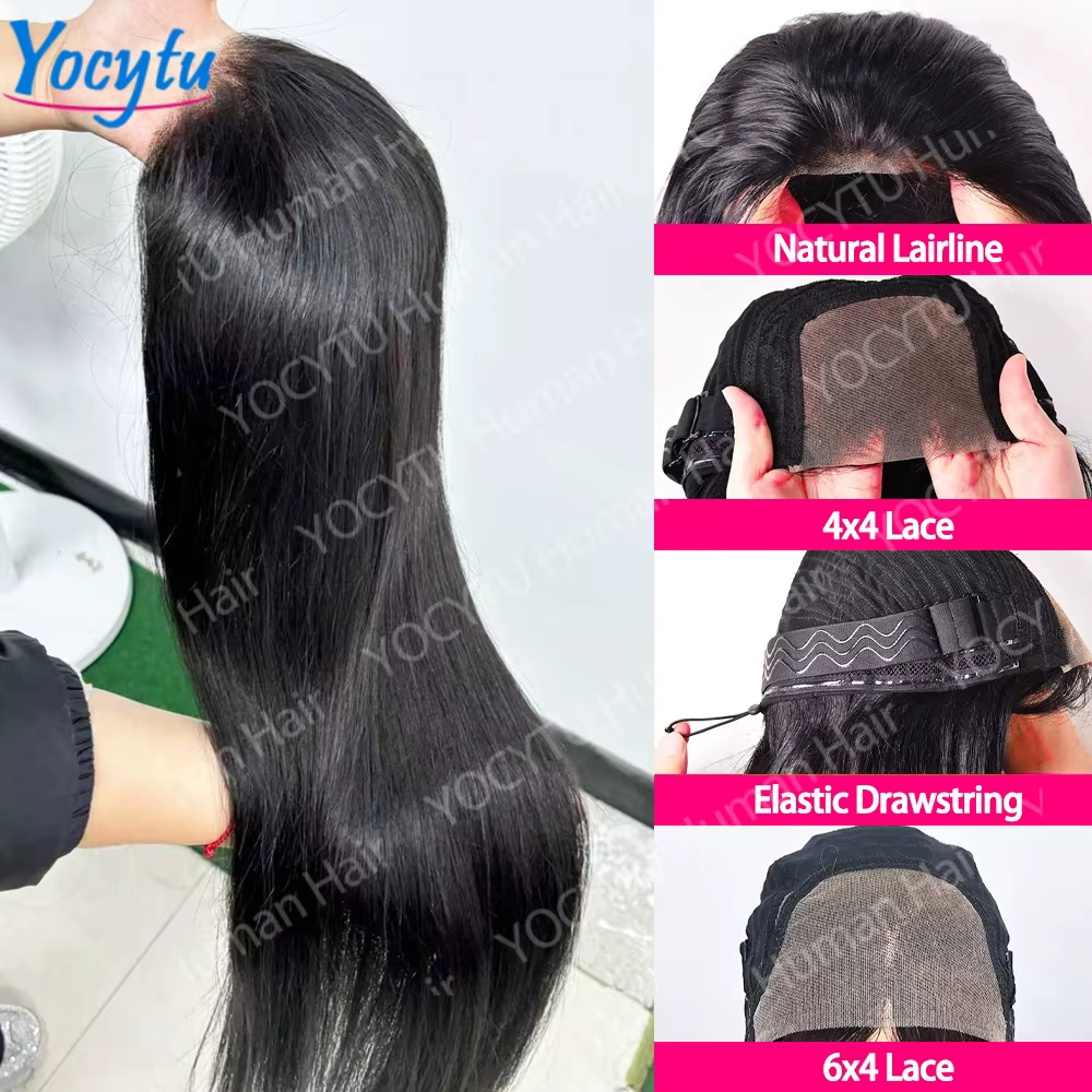 30 Pouces Perruques Cheveux Humains Perruques Cheveux Humains Sans Colle Droites Perruques Frontales