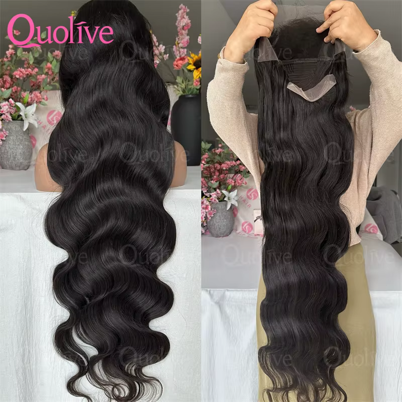 Perruques en cheveux humains ondulés 13x6 13x4 de 30-40 pouces pour femmes noires, perruques sans co