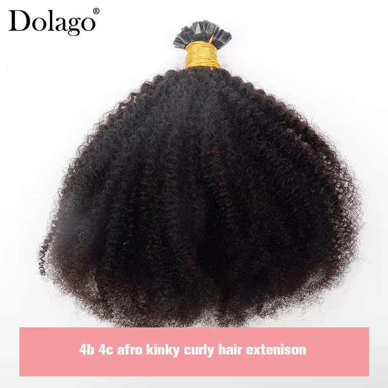Dolago-Extensions de cheveux afro crépus bouclés pour femmes, Bundles de cheveux humains noirs natur
