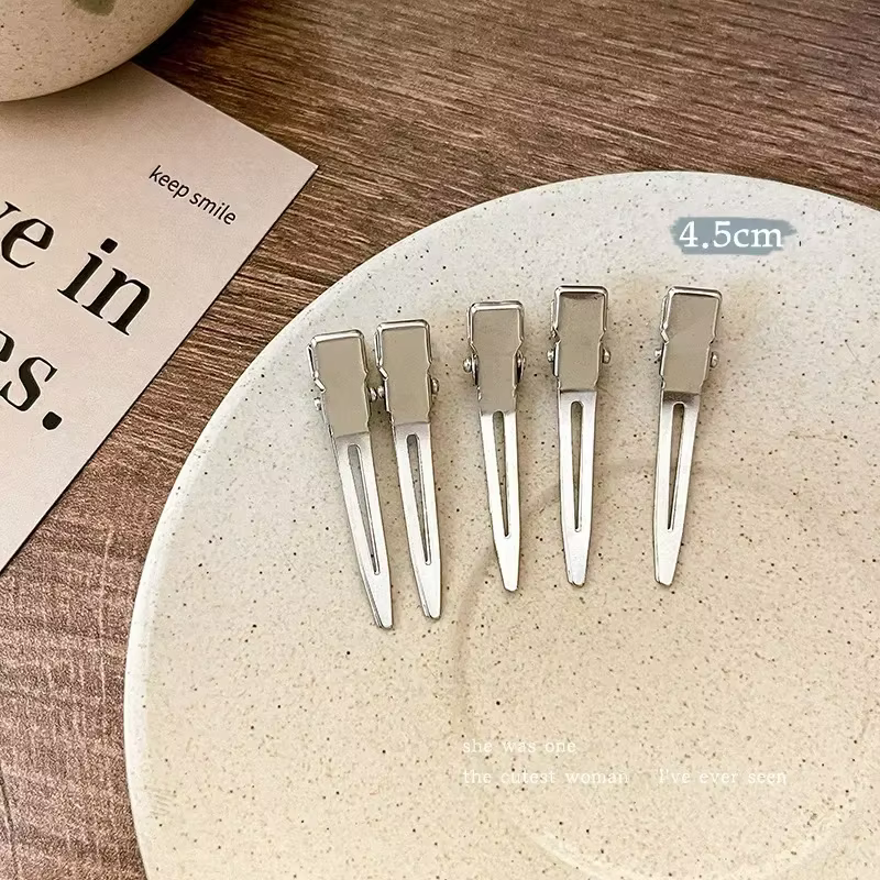 Clips de racine de cheveux moelleux argentés pour femmes, partenaires de cheveux en métal simples, s