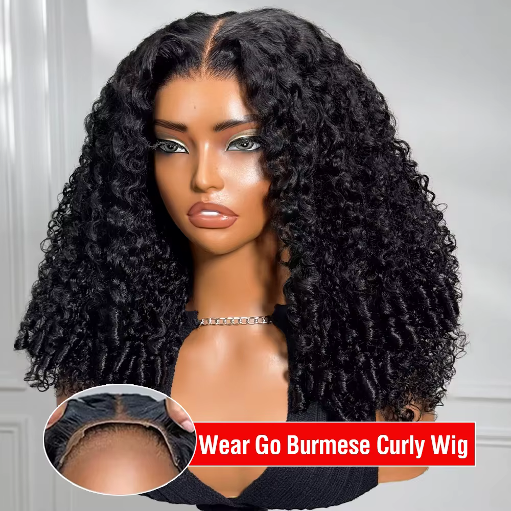 300% Wear And Go 7x5 birman bouclés sans colle perruques cheveux humains 13x6 HD dentelle frontale p