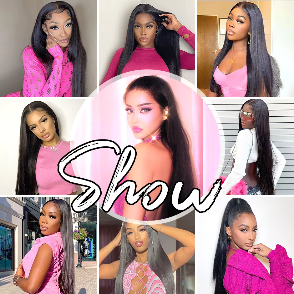 Straight 13X6 Lace Frontal Wig180% Density Malaysian Straight Lace Front Human Hair Wigs For Women I