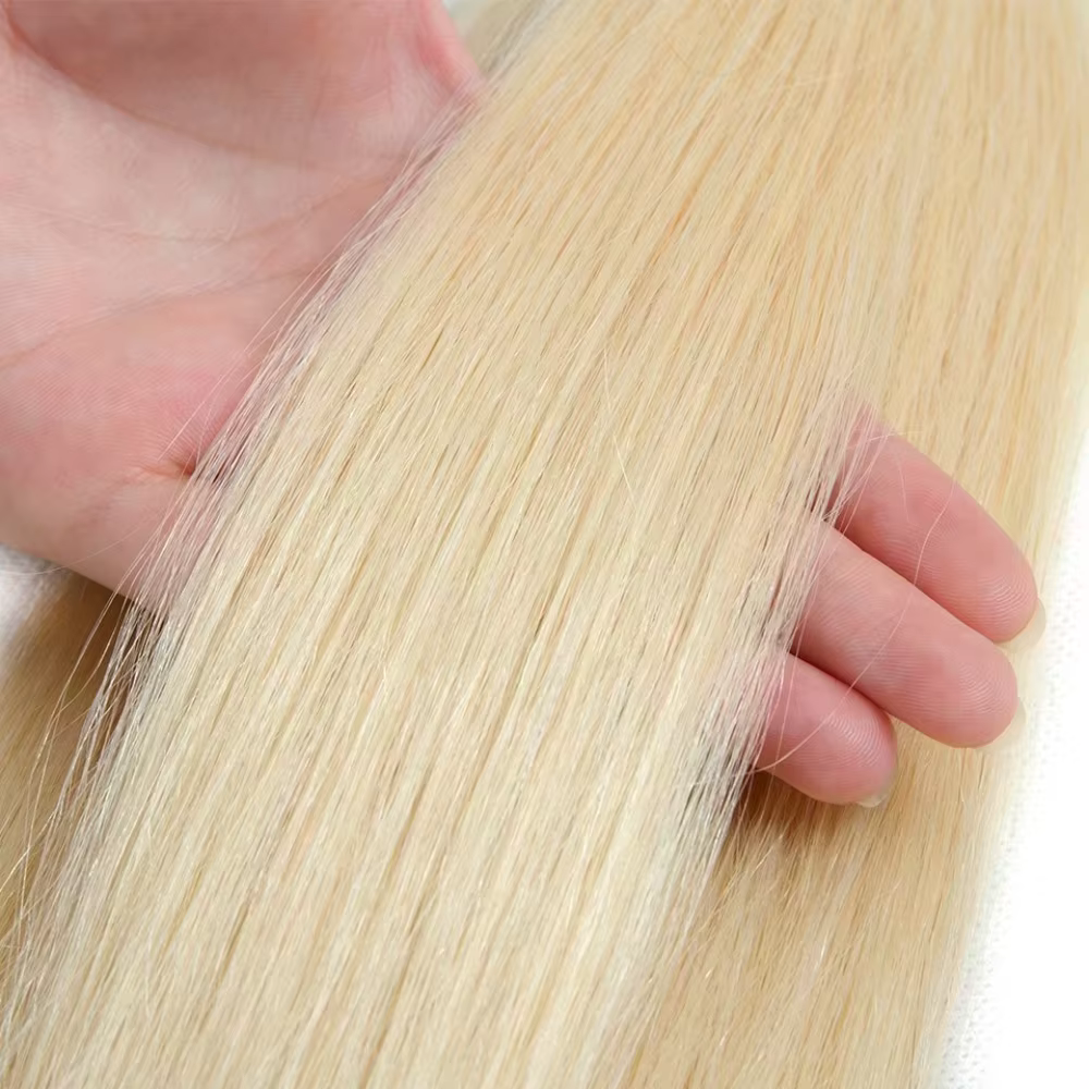 Extensions de Cheveux Humains Blonds Raides Longs de 24, 26, 28, 30 Pouces – Bundles de Cheveux Remy