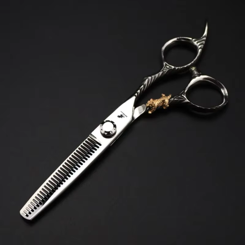 Nepurlson 6 pouces 440C acier inoxydable professionnel ciseaux à cheveux barbier coupe ciseaux ensem