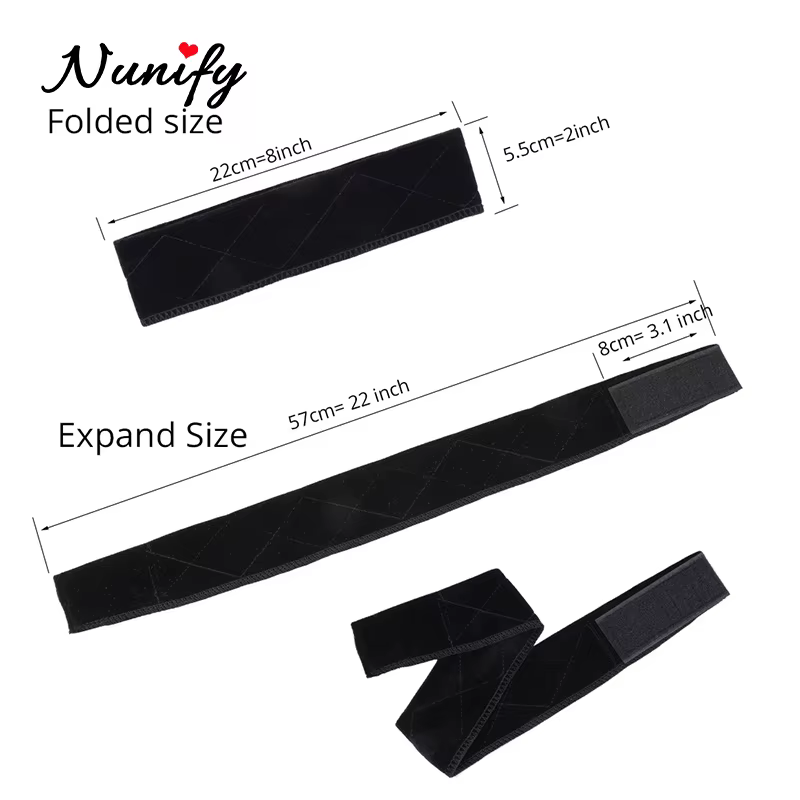 1 pièces perruque Grip bande marron velours bandeau écharpe tête bandeau de cheveux Extra tenir perr
