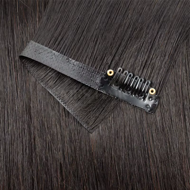 Extensions de cheveux humains invisibles à clipser en PU, trame à ruban sans couture, trame à ruban