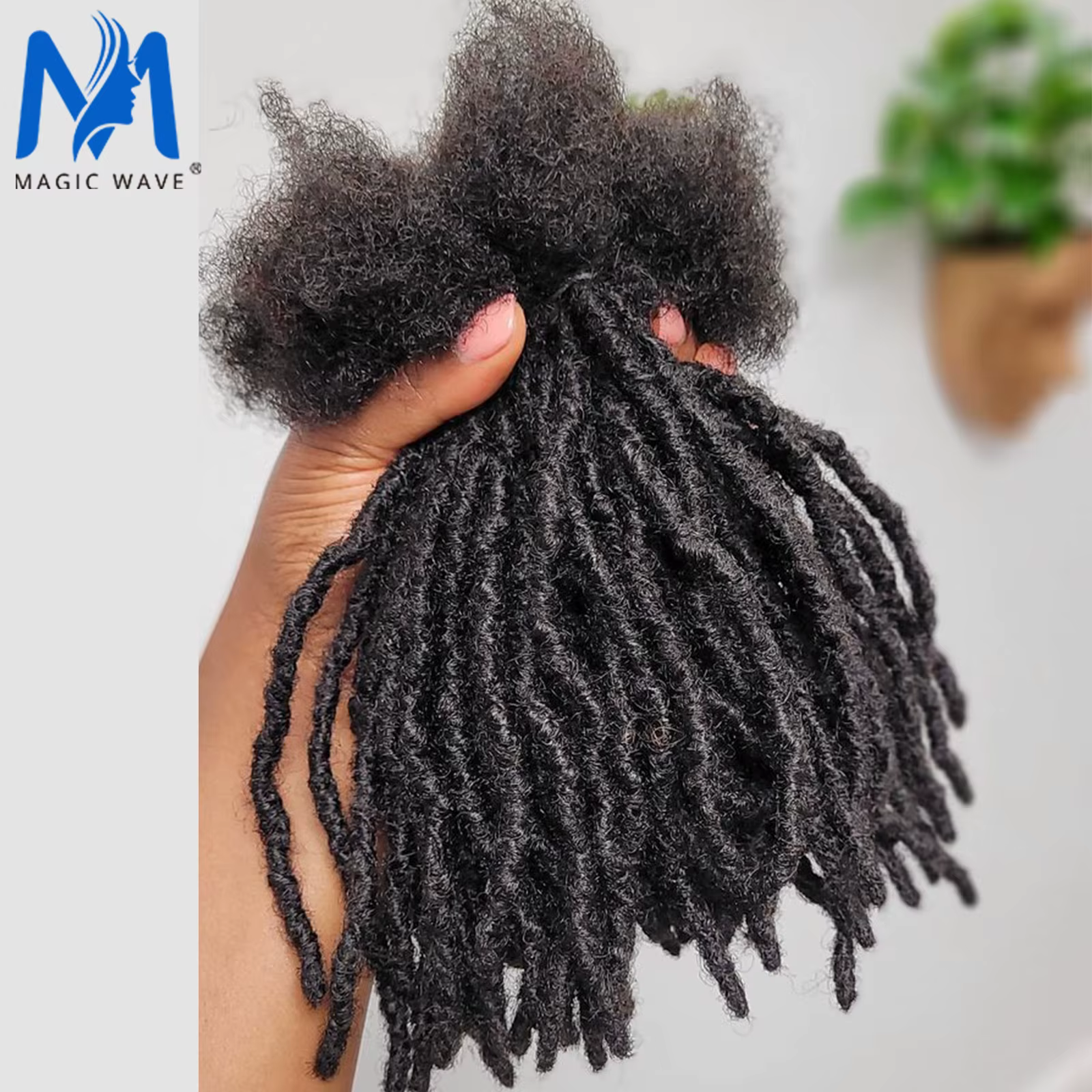 100% Extensions de cheveux humains Dreadlock pour tresses au Crochet 0.6 cm de largeur Extensions Lo