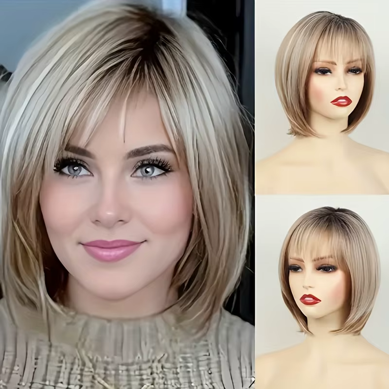 Perruque synthétique pour femme avec ondulations latérales, perruque noire bouclée volumineuse et te