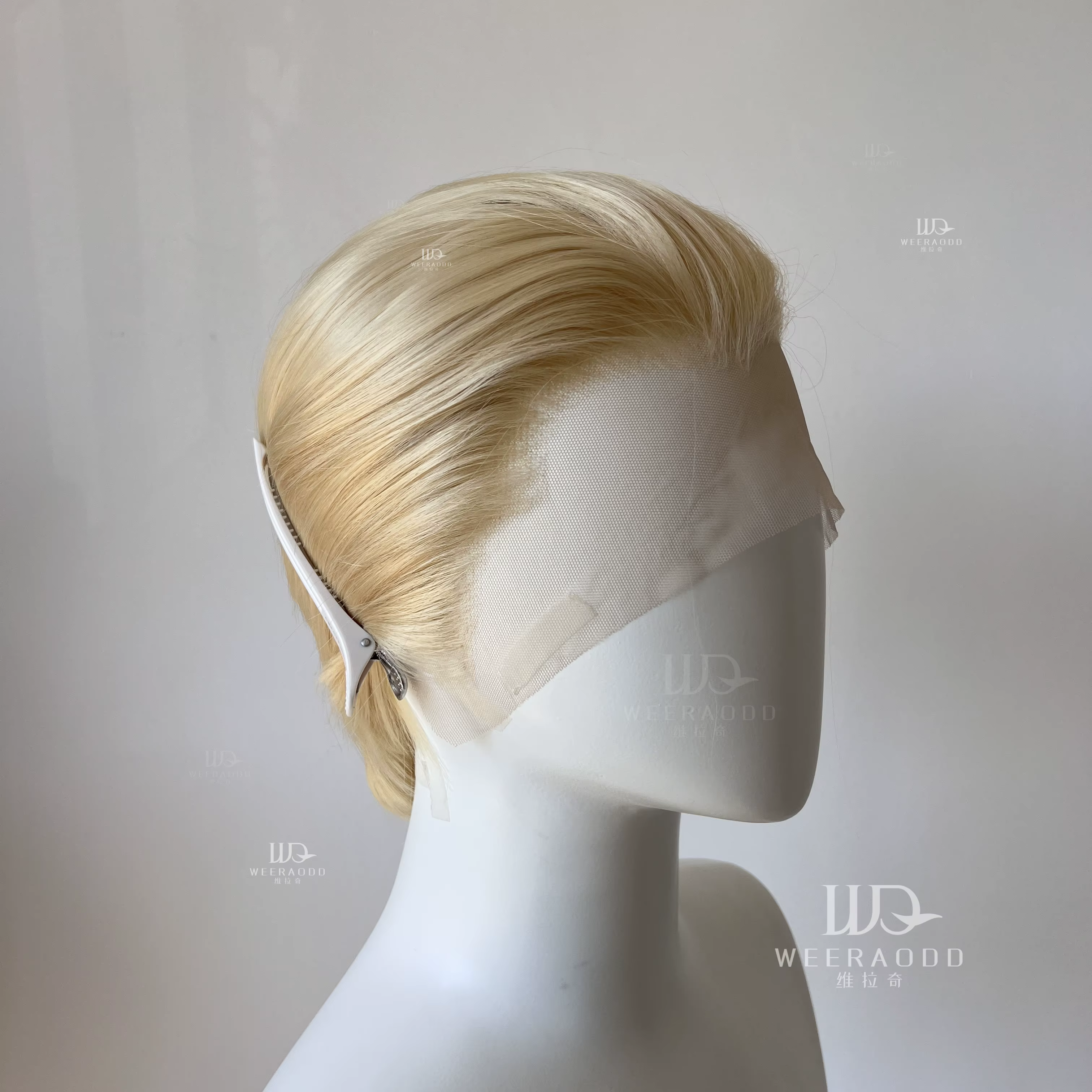 Perruques Bob blondes claires de 8 pouces, perruques courtes 13*4 synthétiques de haute qualité rési