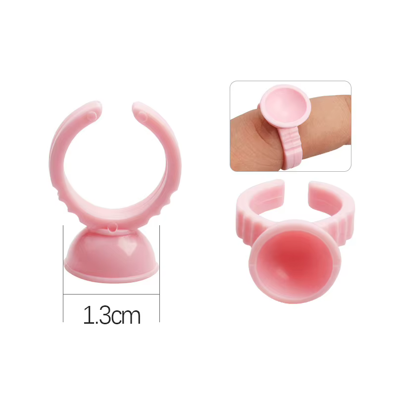 Aireishi vente en gros 100 pièces/sac d'extension de cils jetable colle anneau tasse tatouage Pigmen
