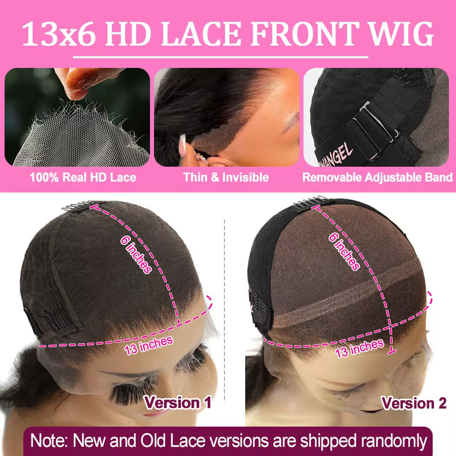 Wow Angel 13x6 HD dentelle avant perruques court Bob droite dentelle frontale perruques de cheveux h