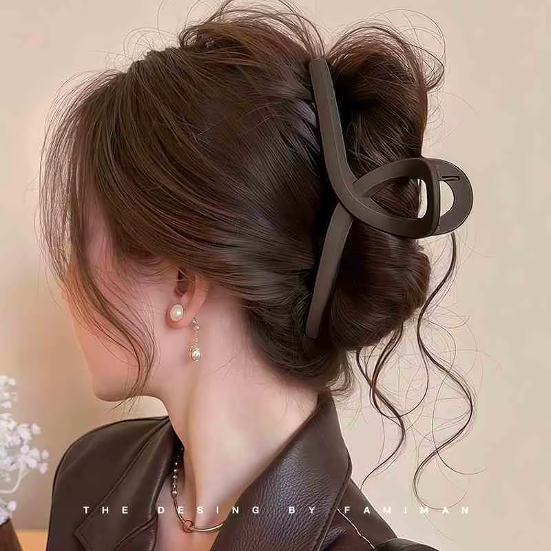 Pince à cheveux pour femmes, grande taille, nouvelle pince requin Premium pour l'arrière de la tête,