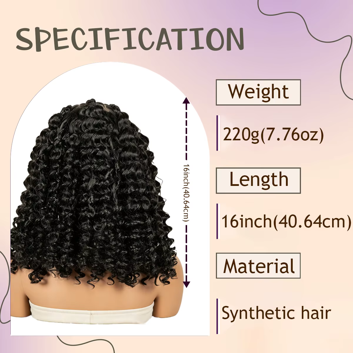 Perruque bouclée tressée style cornrow de 16 pouces avec dentelle HD 13x4, sans colle, pré-épilée, p