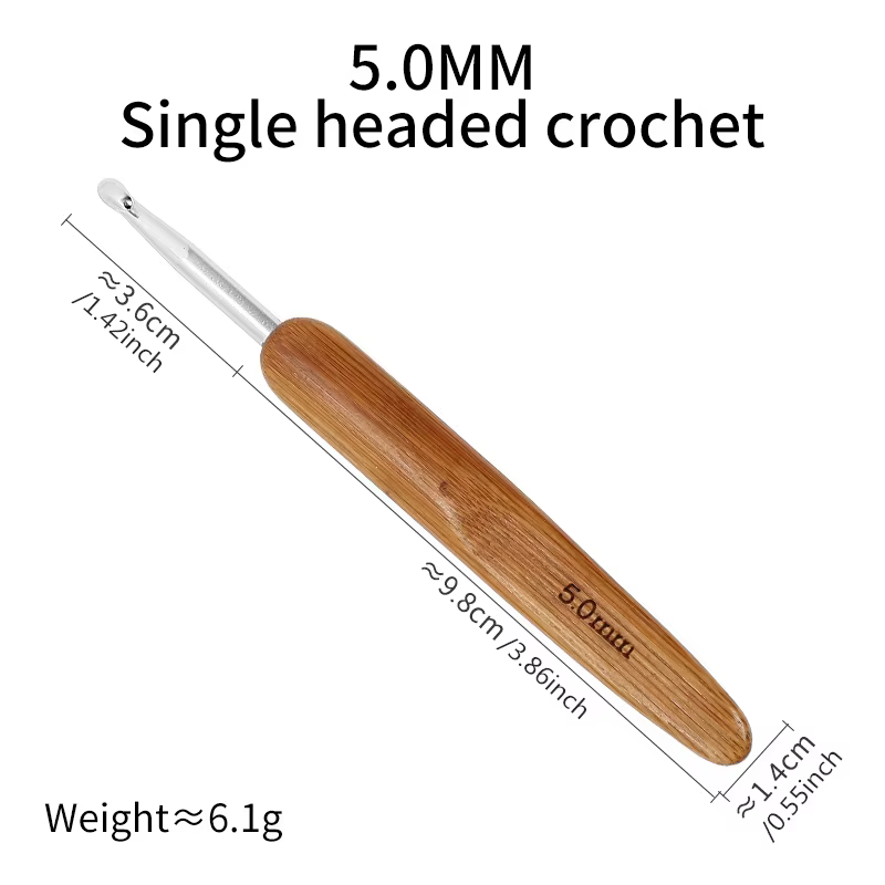1 pièce 0.5mm/0.75mm Dreadlock Crochet bois Crochet aiguilles cheveux Dreadlocks outil pour tresse a