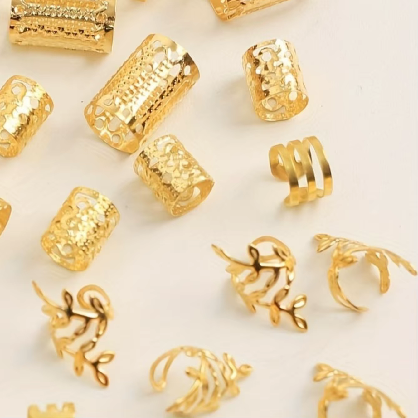 Anneaux de cheveux ajourés élégants pour femmes et filles, accessoires de cheveux DIY, bijoux de che