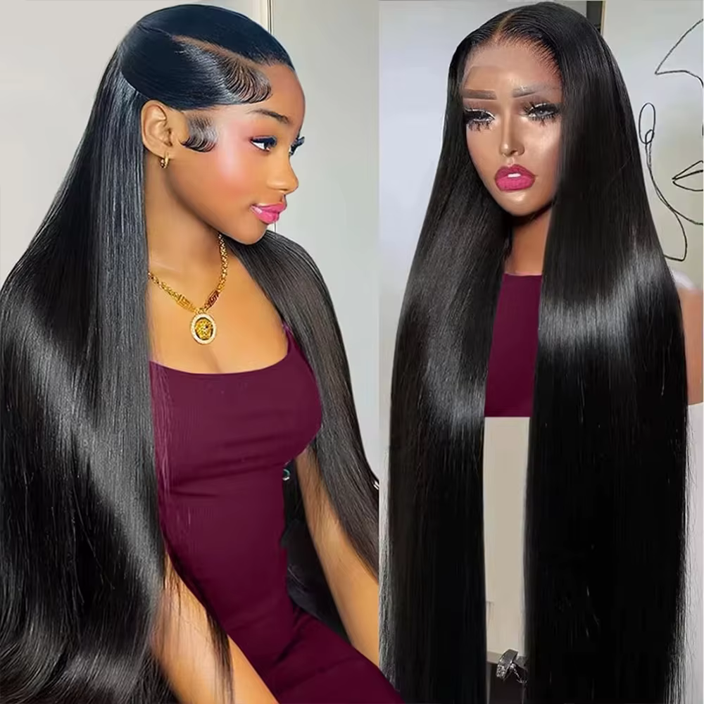 Perruques Lace Front Lisses en Cheveux Humains 13X6, Perruque Frontale HD 13X4, Perruques en Cheveux