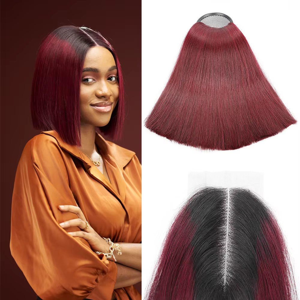 TOOCCI os droit Vietnam cheveux humains crus 3 paquets avec fermeture 12a Super Double dessiné paque