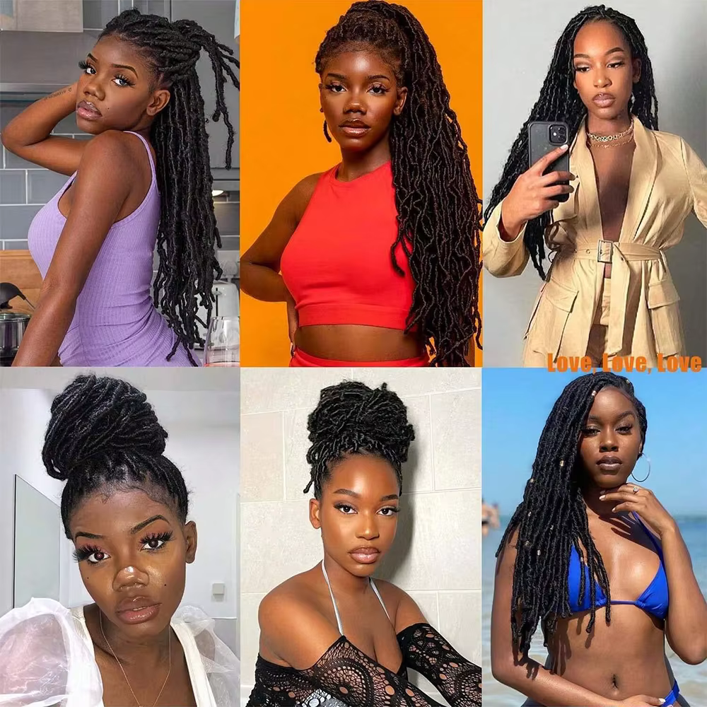 1/6 paquets Faux Locs Crochet cheveux 30 pouces doux Locs pour Locs en détresse papillon Locs Croche