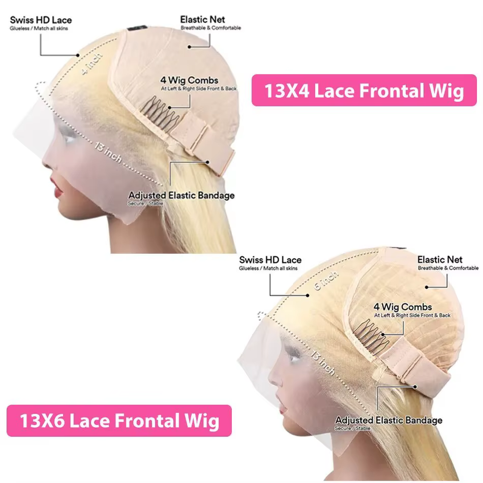 Perruques Body Wave Blond Miel 613, Densité 200, Perruques Frontales en Dentelle HD 13x6 de 40 Pouce