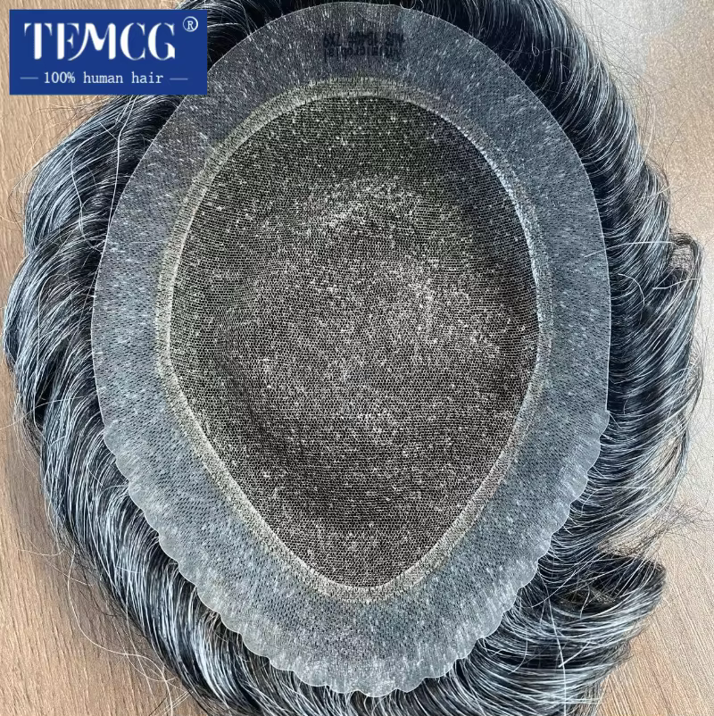Nouveau Australie toupet hommes perruque dentelle PU Base mâle prothèse de cheveux respirant hommes