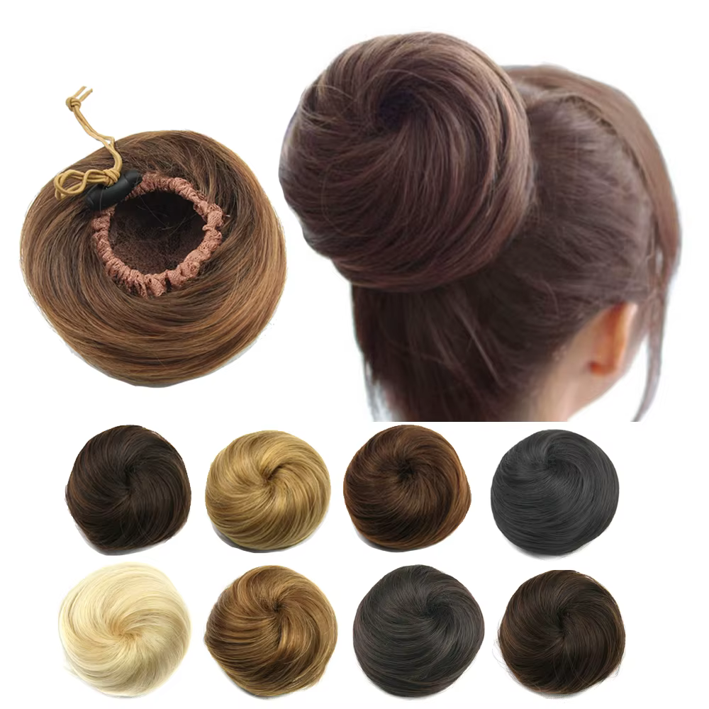 Soowee Chignon synthétique réglable Chignon cheveux chouchous Extension bouclés Updo postiche pour l