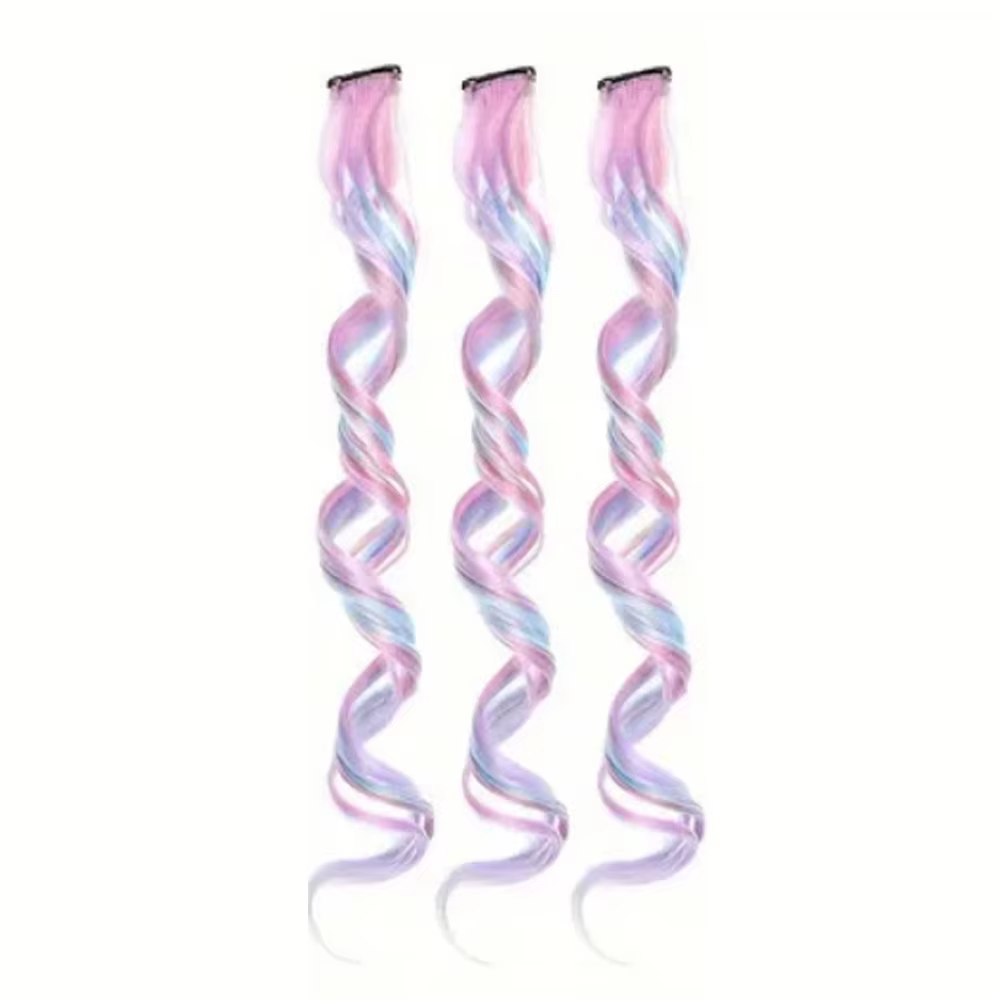 Ensemble de 3/5/8/10 pièces, Extensions de cheveux synthétiques bouclés de 22 pouces pour femmes, pa