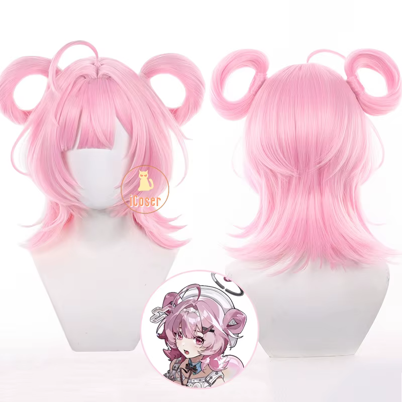 Perruque de cosplay NTE Chiz Neverness To Everness, cheveux courts roses, accessoires de carnaval, f