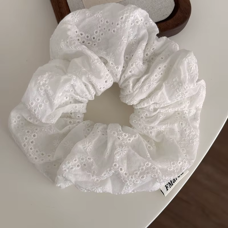 Chouchous en dentelle surdimensionnés pour femmes, bandes élastiques pour cheveux, porte-queue de ch