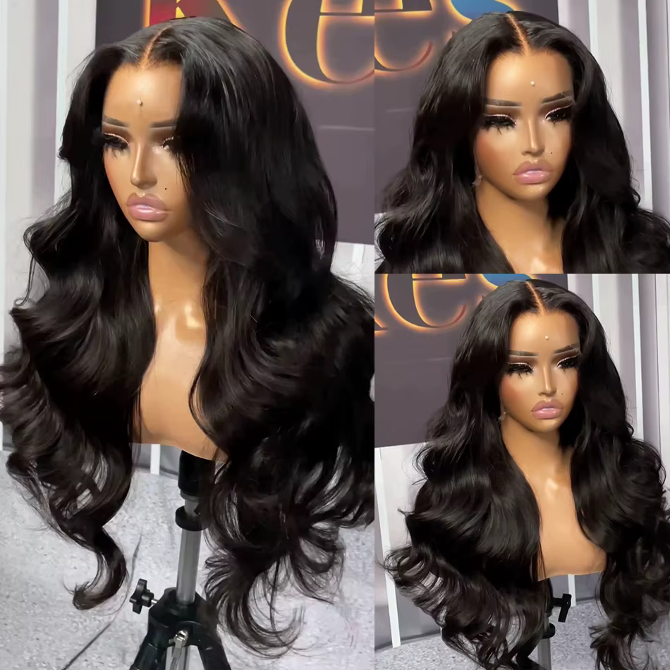 Perruque Lace Front Wig Body Wave brésilienne HD transparente, cheveux 100% naturels, 13x4, 13x6, 36