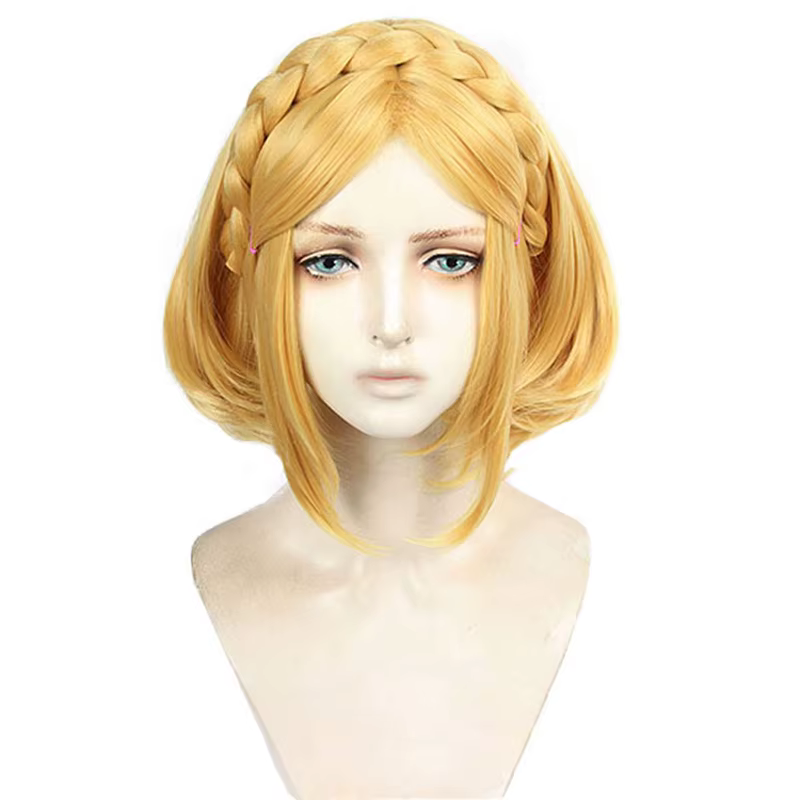 Golden Legend of Helpda Cosplay Perruque Courte Princesse Cos, Cheveux Courts Continus, Breath of th
