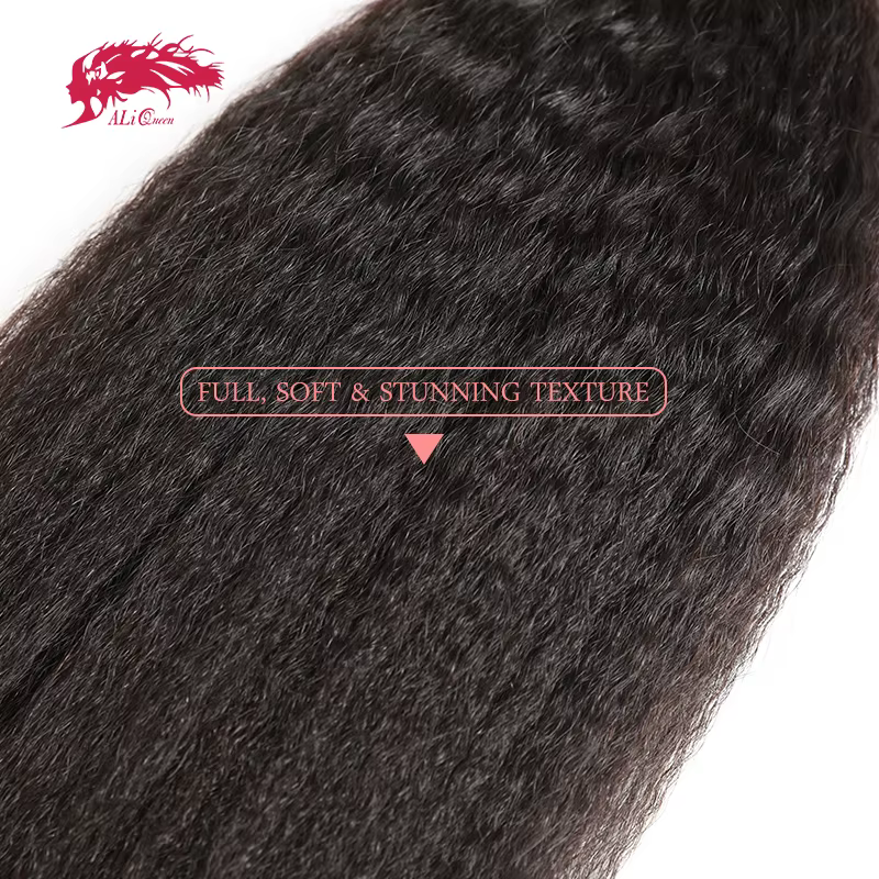 Ali Queen 10A non pressé yaki cheveux raides paquets cheveux bruts armure 1 pièces prix de gros brés