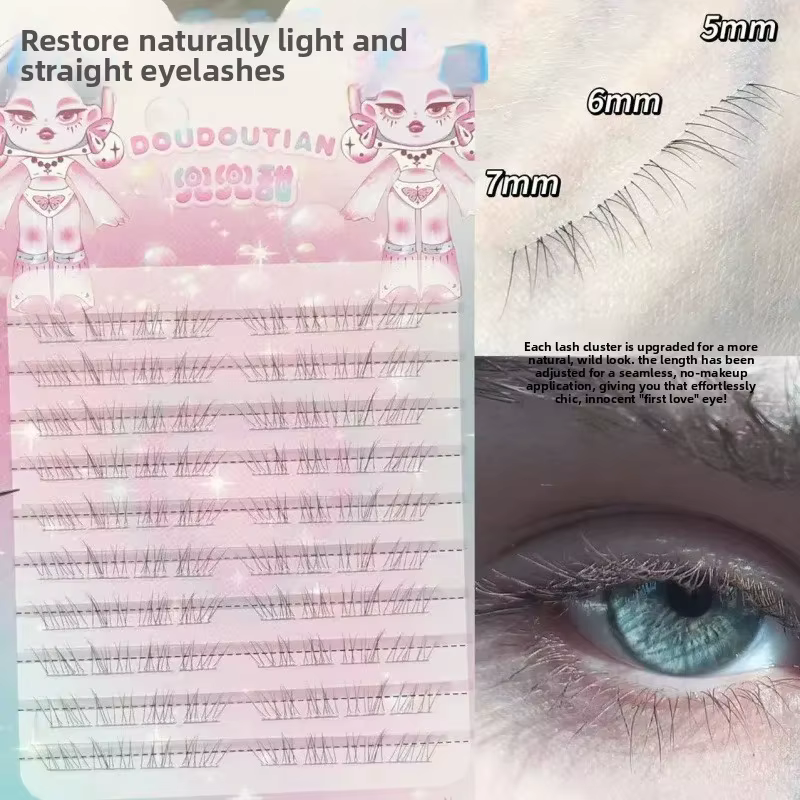 Cils originaux doux vers le bas, aérés, pour débutants, conception segmentée, pur désir, faux cils p