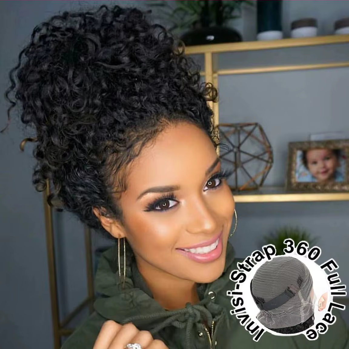 360 HD pleine dentelle bouclés perruques cheveux humains pré-plumés 13x6 13x4 dentelle frontale perr