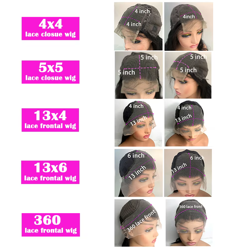 Perruques en cheveux humains ondulés profonds de 30, 40, 44 pouces, avec dentelle frontale HD 13x4, 