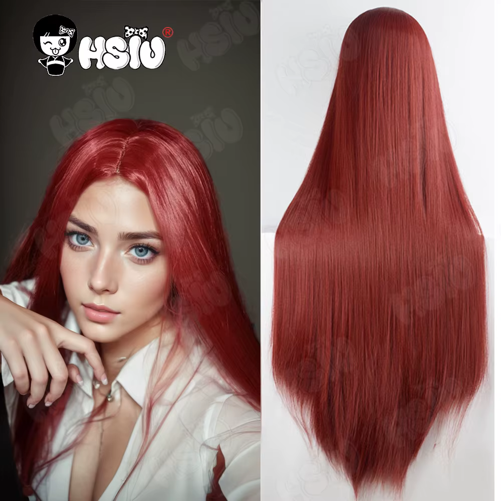 100 cm cosplay perruque longue HSIU fibre haute température perruques synthétiques Cosplay perruques