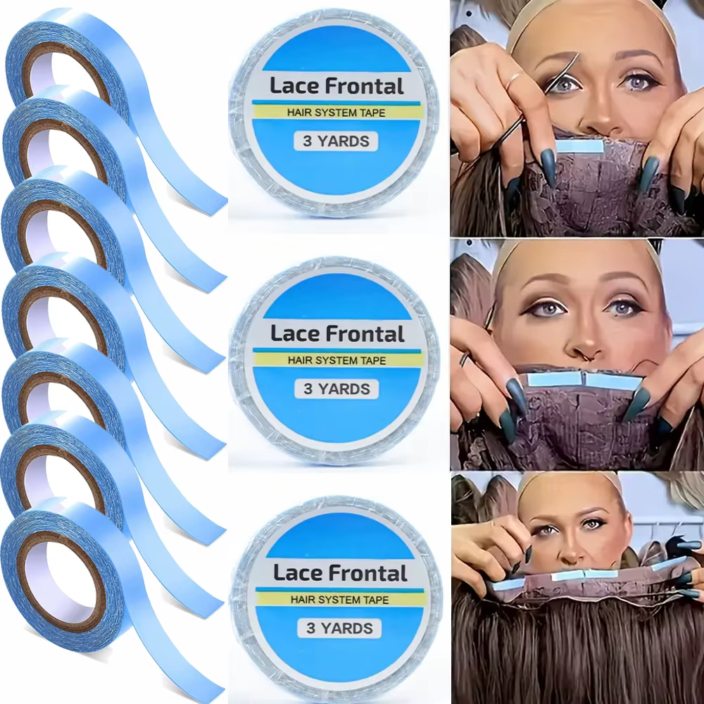5PC dentelle avant Support perruque bande Double face imperméable Super tenir adhésif pour dentelle 