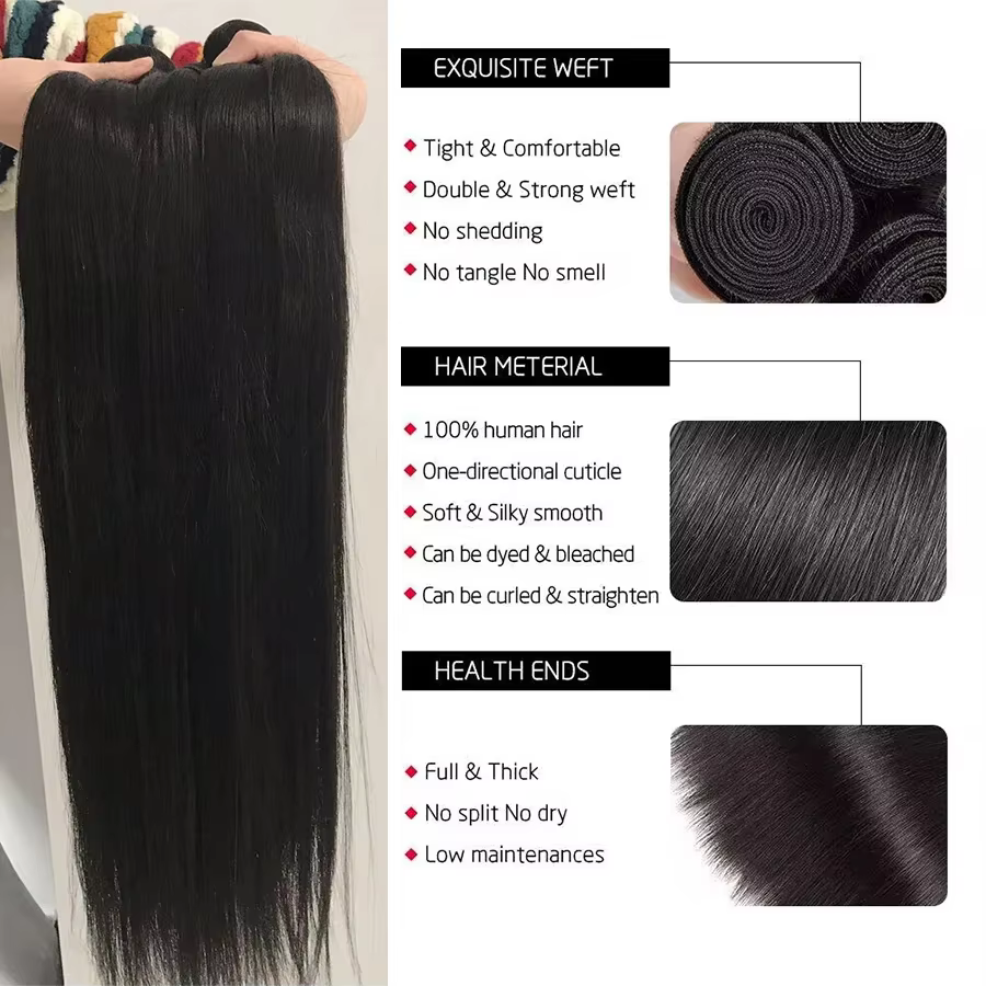 Tissage humain hair 28 30 32 Inch tissage cheveux humain lot en promo tissage brésilienne raw hair b