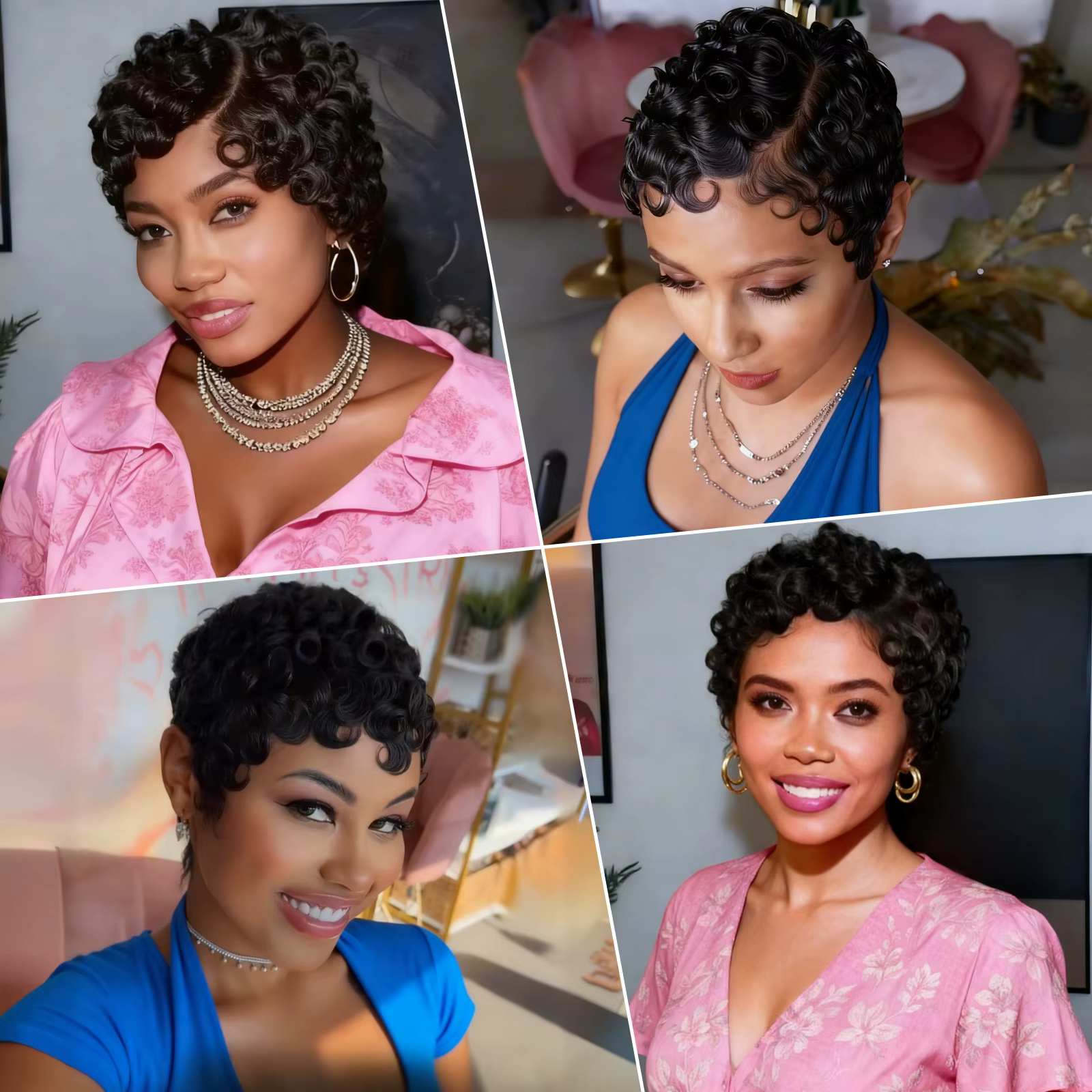 Perruque Lace Front Wig Body Wave 13x4 HD, cheveux naturels, coupe Pixie, sans colle, 100% cheveux h