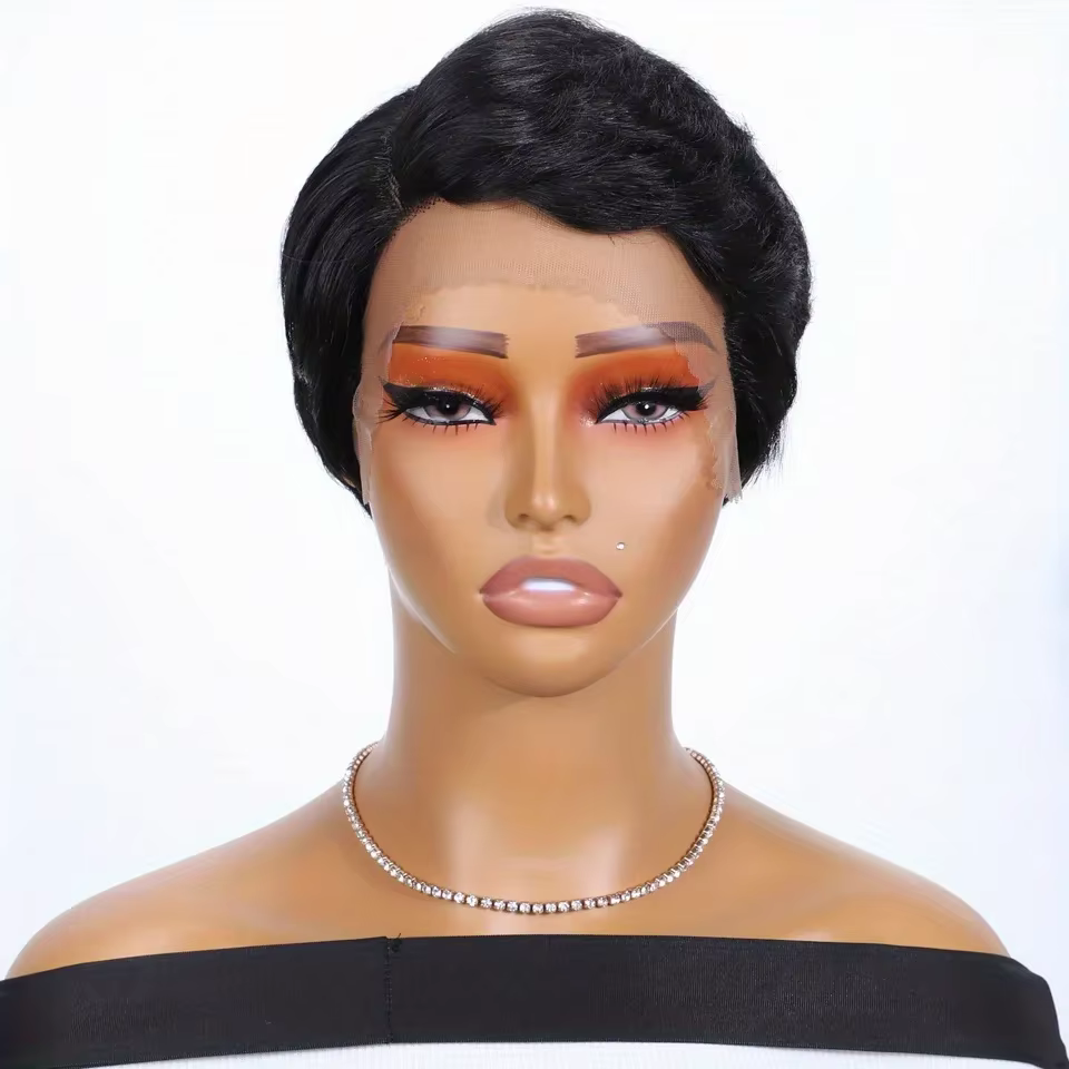 Perruque Courte Pixie en Cheveux Humains Brésiliens de Qualité Supérieure, Abordable, Meilleure Vent